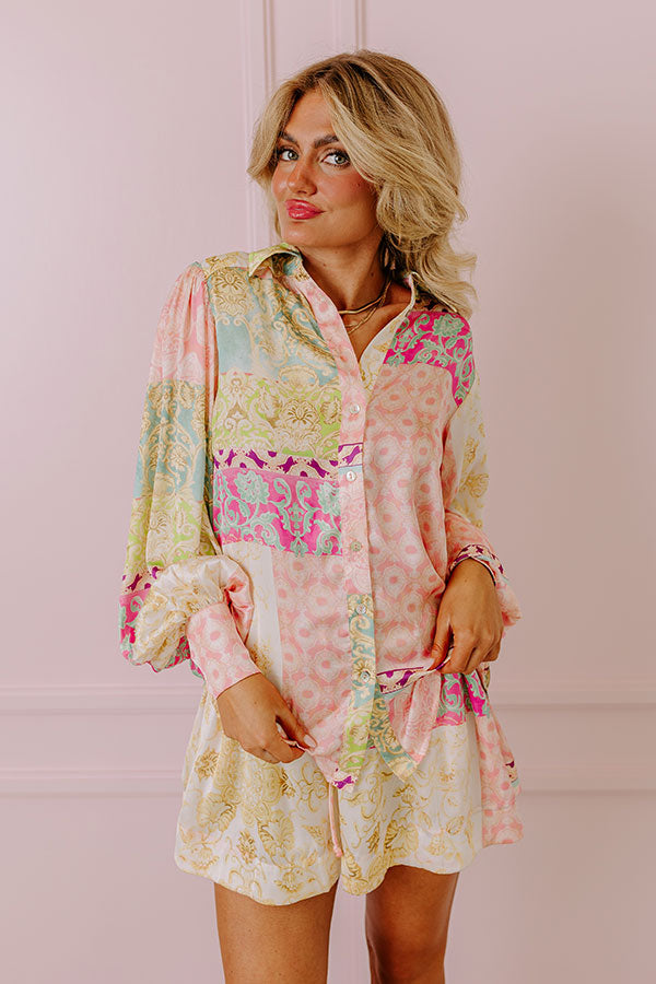 Premium Uptown Chic Satin Button-Up Shirt