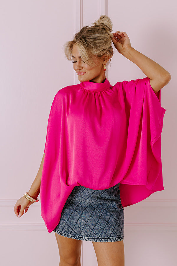 Premium Always With You Shift Top - Hot Pink