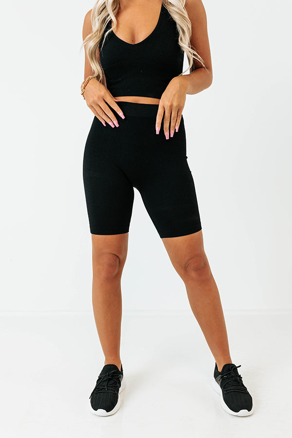 Ultimate High Waist Ribbed Biker Shorts - Premium Fit & Style