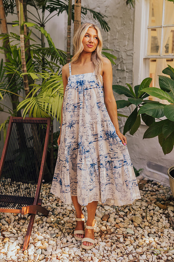 Premium Viva La Tropical Midi Dress