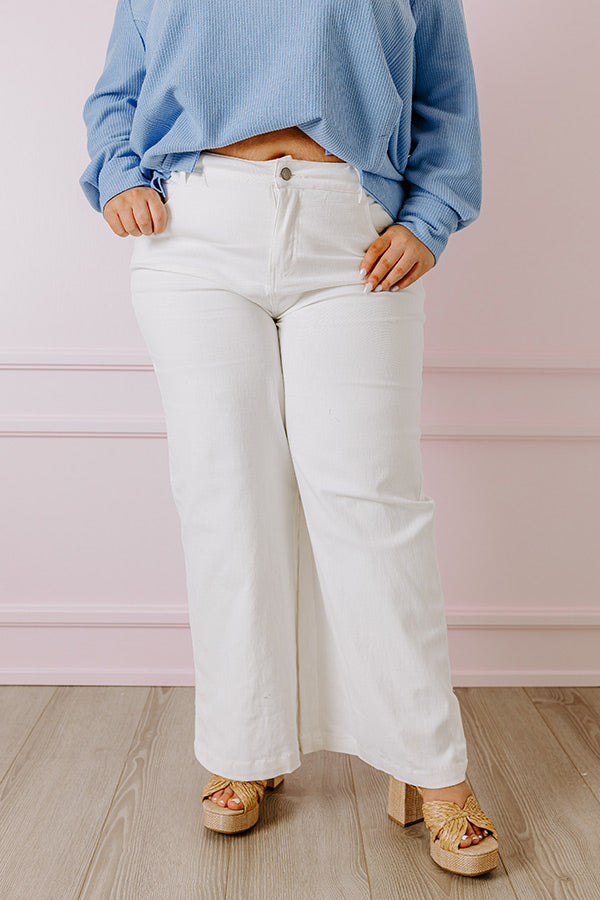 Premium High Waist Straight Leg Jeans - Ivory Curves Collection