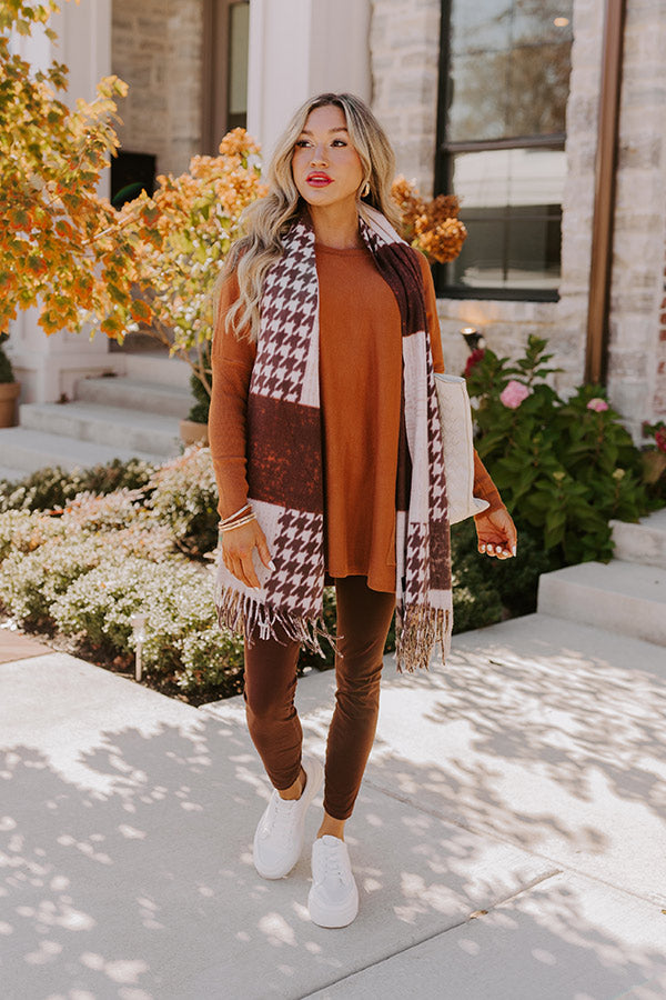 Ultimate Cozy Rust Sweater Top - Effortless Style