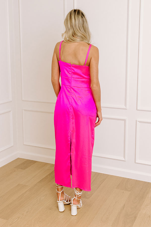 Premium Satin Midi Dress - Turn Heads Collection