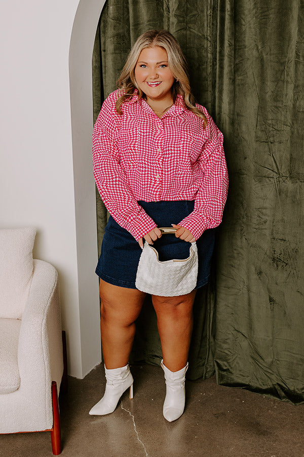 Premium Houndstooth Elegance Top - Ultimate Style Upgrade