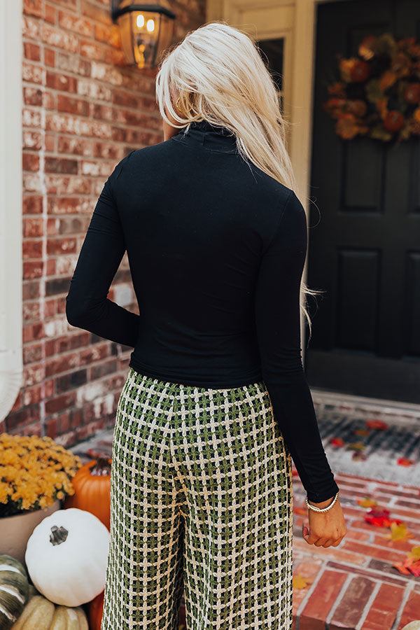 Ultimate Chic Long Sleeve Turtleneck Top - Black