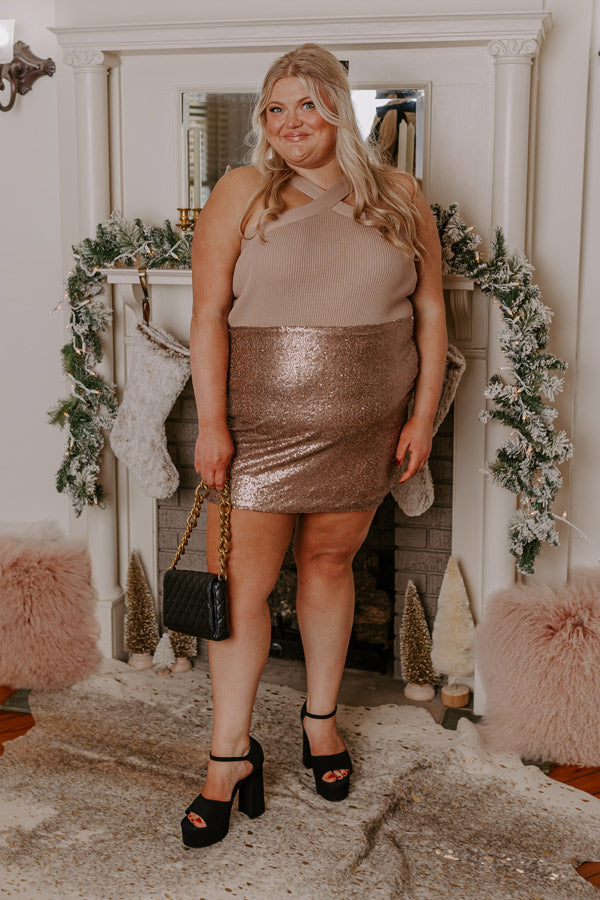 Premium Glam Sequin Skirt - Ultimate Curve Enhancer