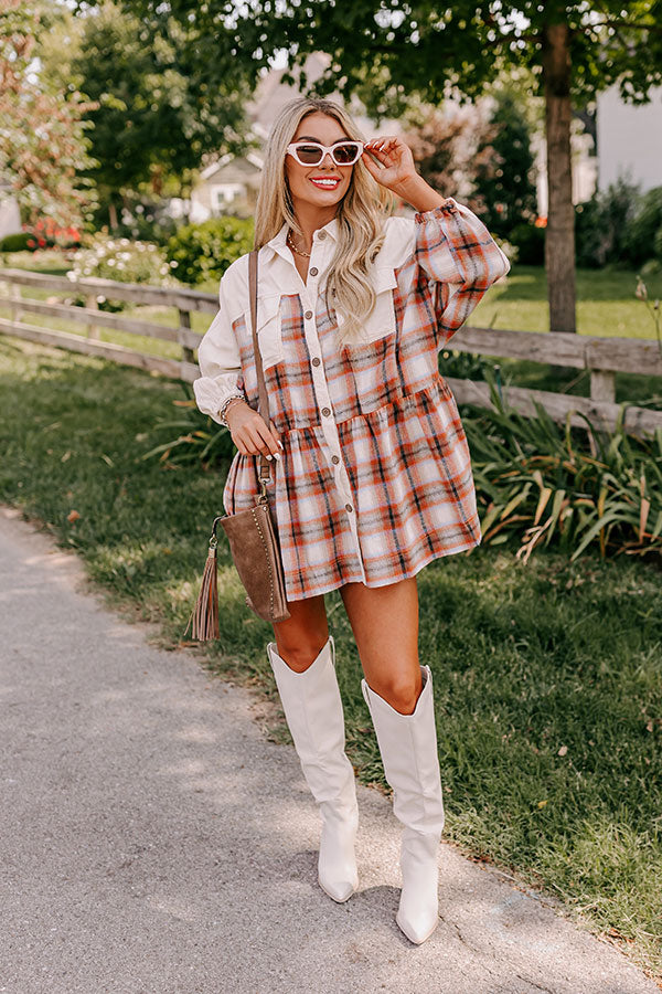 Ultimate Fall Harvest Plaid Mini Dress | Premium Style & Comfort