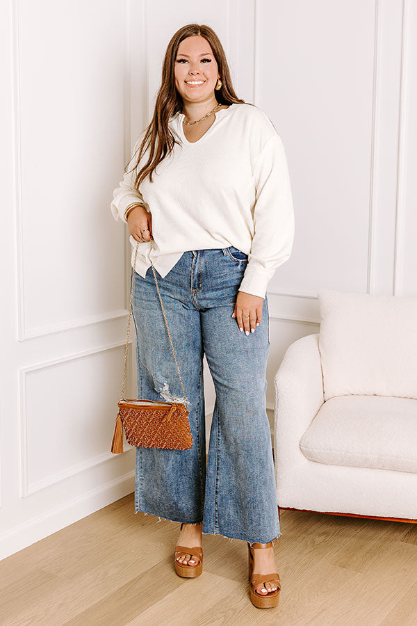 Premium Cream Curves Shift Top - Ultimate Casual Style