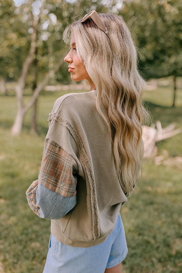Premium Boho Chic Sweatshirt - Beige Fall Essential