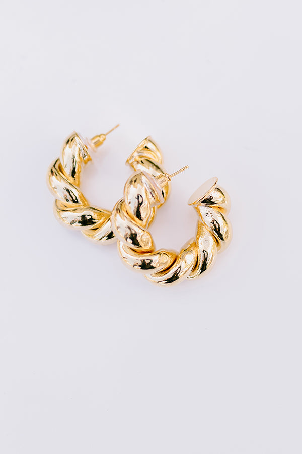 Premium Coiled Gold Hoop Earrings - Ultimate Style Upgrade