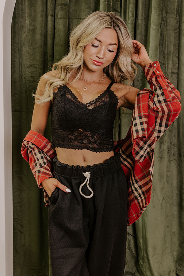 Premium Skye Longline Lace Bralette - Ultimate Comfort in Black