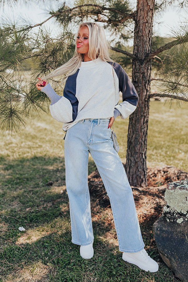Ultimate Chai Latte Color Block Sweater Top - Cozy & Stylish