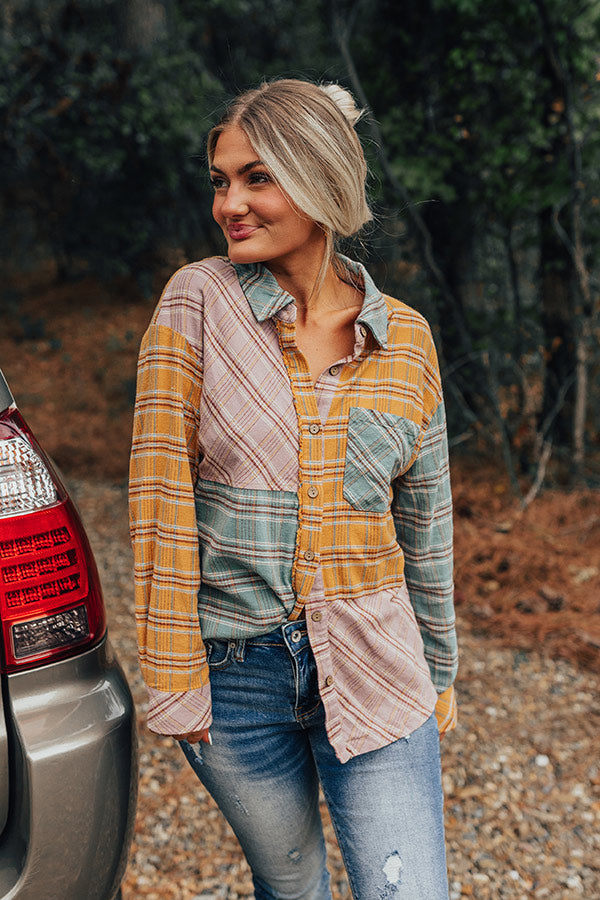 Premium Mountain Overlook Colorblock Flannel Shirt