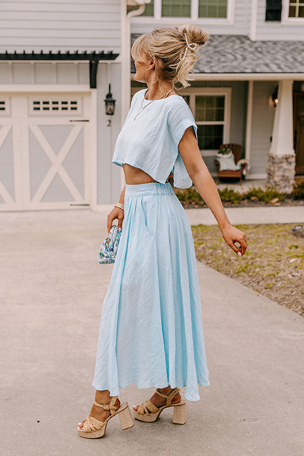 Ultimate Tranquil Tides Midi Skirt