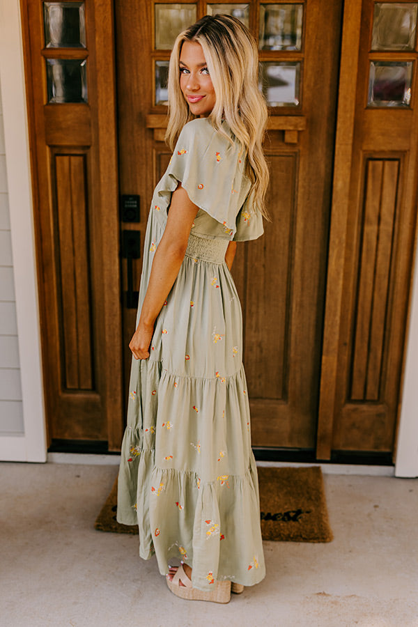 Ultimate Summer Sorbet Embroidered Maxi Dress