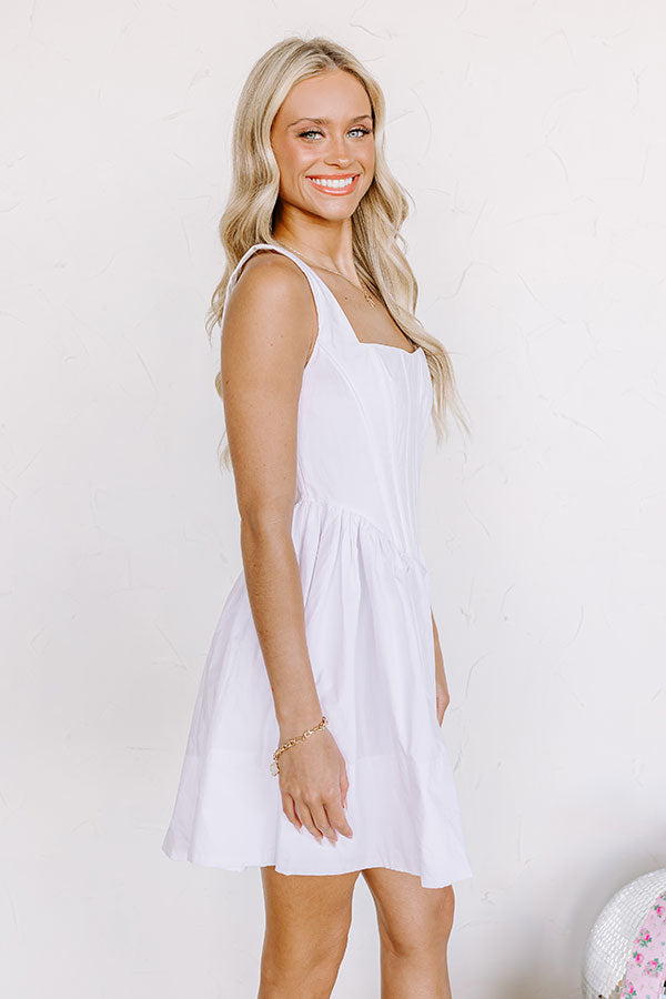 Ultimate Stay Flirty Corset Mini Dress - White